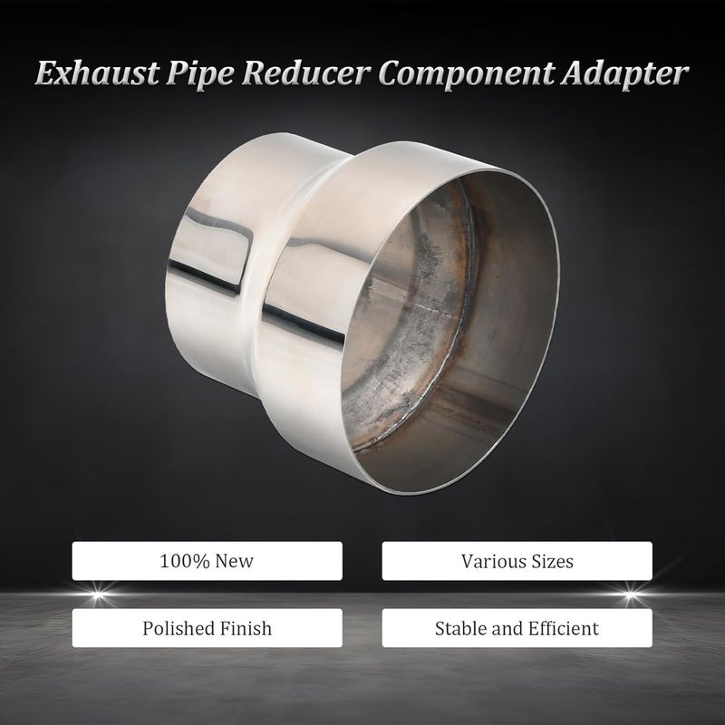 SSN Exhaust Pipe Reducer Component Adapter 4 Inch OD to 5.0 Inch OD Polished 304 Stainless Steel Universal OD 4" to OD 5.0" Exhaust Pipe Reducer Adapter 4 Inch Length-Pair 2 Pcs - Image 5